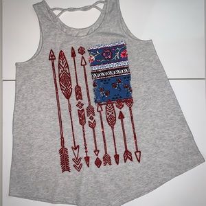 Justice Graphic Tank (Abstract US Flag)